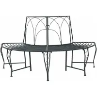 vidaXL Baumbank 4-Sitzanzahl 160 x 80 x 89 cm Stahl Silber Grau