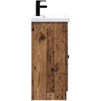 vidaXL Badezimmermöbel-Set Altholz 56 x 37,5 x 81 cm Holzwerkstoff