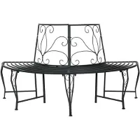 vidaXL Baumbank 4-Sitzanzahl 160 x 80 x 89 cm Stahl Schwarz