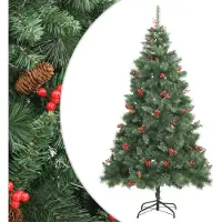 Prolenta Maison Exclusive - Künstlicher Weihnachtsbaum Klappbar mit Zapfen & Beeren 240 cm
