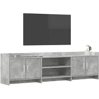 vidaXL TV-Schränk 168 x 33 x 47 cm Betongrau Holzwerkstoff