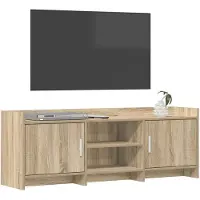 vidaXL TV-Schränk 130 x 33 x 47 cm Sonoma-Eiche Holzwerkstoff