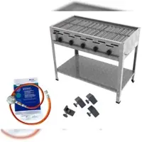 ChattenGlut Gasbräter 5-flammig 18kW Standgerät Edelstahlrost mit DGUV