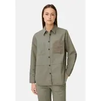 Camel active Overshirt aus Baumwoll-Lyocell-Mix in Graugrün | Gr.: XS