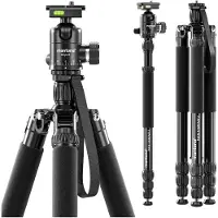 Mantona Wolverine L 284 + Onyx 8 Kugelkopf Set Stativkopf Fotostativ Aluminium