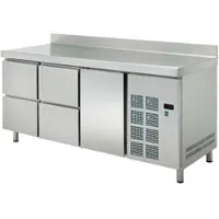 EURAST Kühler tisch 1 tür 4 schubladen - 2020x600x850 mm - 220 W 230/1V - 71189509