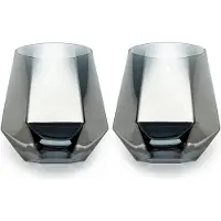 Intirilife Wasserglas im Hexagon Design