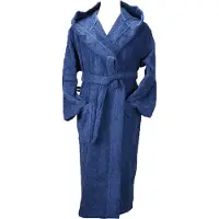 Artg - "Robezz" Morgenmantel für Herren/Damen Unisex, Baumwolle aus biologischem Anbau (Dunkelblau)