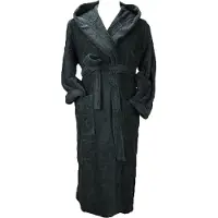 Artg - "Robezz" Morgenmantel für Herren/Damen Unisex, Baumwolle aus biologischem Anbau (Schwarz)