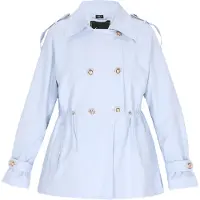 Faina Mantel Frauen hellblau