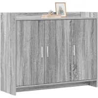 vidaXL Sideboard Grau Sonoma 98,5 x 33 x 80 cm Holzwerkstoff