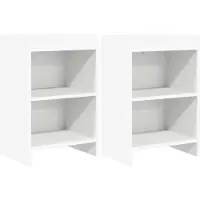 vidaXL Nachttische 2 Stk Weiß 40 x 30 x 60 cm Holzwerkstoff 8010996