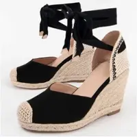 Montevita Wedge Sparto Balenci8 Schwarz