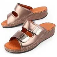 Purapiel Sandale Mit Keilabsatz Leida2 Bronze