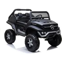 BOGI Mercedes Unimog 2-Sitzer Geländewagen Kinderauto Kinderelektroauto Kinderfahrzeug 4x45W 12V 14AH Elektroauto SUV BUGGY Schwarz