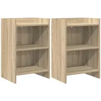 vidaXL Nachttische 2 Stk Sonoma-Eiche 40 x 30 x 60 cm Holzwerkstoff 8011000