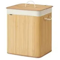Möbel Kraft Wäschebox , holzfarben , MDF-Platte,Metall,Stoff,Bambus , Maße (cm): B: 50 H: 61