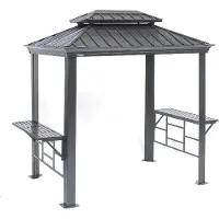 Sojag , Pavillon Messina BBQ 6x8, anthrazit, 179 x 292 x 262 cm (L x B x H), Aluminium