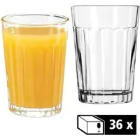 Libbey Saftglas -PANELED TUMBLERS- 12er Set, Ø 7,5 cm, 251 ml, H: 10,5 cm, Glas | Gr.: onesize
