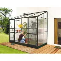 Pergart Vitavia, Anlehn-Gewächshaus "Styx 3300", smaragd, 3,3 m², 4 mm HKP