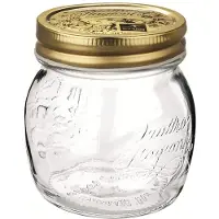 Bormioli Rocco Rocco Quattro Stagioni 12 Stück, Inhalt 250 ml, mit Deckel goldfarben