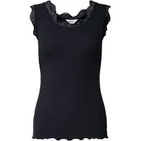 Oxmo Shirttop "Shirttop OXNSuna Lace", Damen, Gr. M, grau (meteorite), Obermaterial: 47% Baumwolle CO. 47% Modal CMD. 6% Elasthan EL., Tops Shirttop