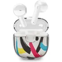 Music Sound Drip Bluetooth-Kapselkopfhörer mit transparentem Gehäuse und originellen Mustern