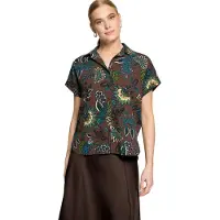 Zero Klassische Bluse "Damen kurzarm mit Print"