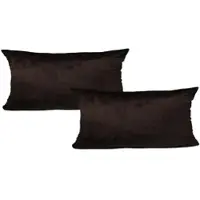 Jack 2er Set Teddy Flausch Kissenhülle Kissenbezug in Braun | Gr.: 45x45 cm