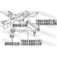 FEBEST 1924-E90FLFL Querlenker Links Vorne Unten für BMW 3 Touring (E91)