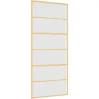 vidaXL Schiebetür Golden 90x205 cm Matt ESG-Glas und Aluminium