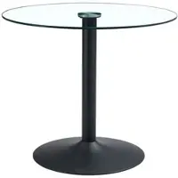 STILVORA Bartisch mit Glasplatte Ø85 cm und 76 cm Höhe, Stehtisch im minimalistischen Design mit leichter Luxusoptik, Kaffeetisch für Esszimmer und Wohnbereich
