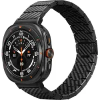 Pitaka SAW2402, Band, Smartwatch, Schwarz, Samsung, Galaxy Watch Ultra, Karbonfaser