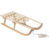 Greenblue Holzschlitten klassisch mit Schnur bis zu 100 kg GB153