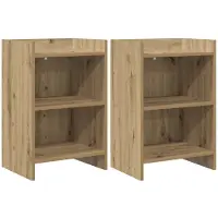 vidaXL Nachttische 2 Stk Artisan-Eiche 40 x 30 x 60 cm Holzwerkstoff 8011010
