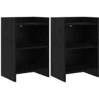 vidaXL Nachttische 2 Stk Schwarze Eiche 40 x 30 x 60 cm Holzwerkstoff 8010998