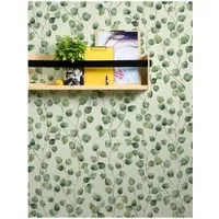 A.S. Création Vliestapete "Greenery mit Blätter Motiv" Wald botanisch floral glatt Tapete Blumen Tapeten Wohnzimmer Schlafzimmer Küche Flur Design Optik