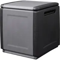 vidaXL Garten-Aufbewahrungsbox 54x53x57 cm 130 L Dunkelgrau Schwarz