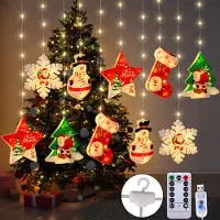 Rosikey Lichterkette Lichtervorhang Innen Dimmbar, 3M Weihnachtsbeleuchtung Fensterlicht Weihnachtsdeko Warmweiß 8 Modi USB Timer Wohnzimmer Treppe