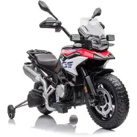 Es-toys Elektro Kindermotorrad BMW F850 GS – 12V7A Akku – mit Stützräder, Musik und Lichter -EVA Reifen