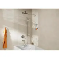 Hansgrohe Ablauf- und Überlaufgarnitur Fertigset, Exafill, Chrom Weiß Hochglanz, 1 Stk.