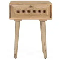 GINER Y COLOMER Nachttisch mit Schublade und Rattanfront | Gr.: onesize