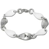 Amello Armband Edelstahl, Keramik ca. 19cm bis 20cm Welle | Gr.: onesize