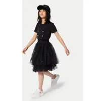 Karl Lagerfeld Kids Kleid für den Alltag Z31142 D Schwarz Regular Fit