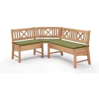 58 aufm Kessel ECKBANK Deborah 135 x 204 x 87 Massivholz Buche lackiert/Grün | Gr.: onesize