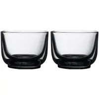 Fellow Set mit zwei Pirch Cortado Gläsern 120 ml - Grau