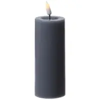 Deluxe Home Art LED Kerze Mia Echtwachs flackernd H: 12,5cm D: 5cm in grau | Gr.: onesize