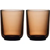 Fellow Set mit zwei Pirch Latte-Gläsern, 320 ml, Bernstein