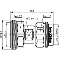 Telegärtner 100024211 100024211 N-Adapter N-Stecker - 4.3-10 Stecker 1 St.