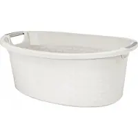 BranQ Kosz na pranie Miska owalna COTTON 40L 1440 biel antyczna